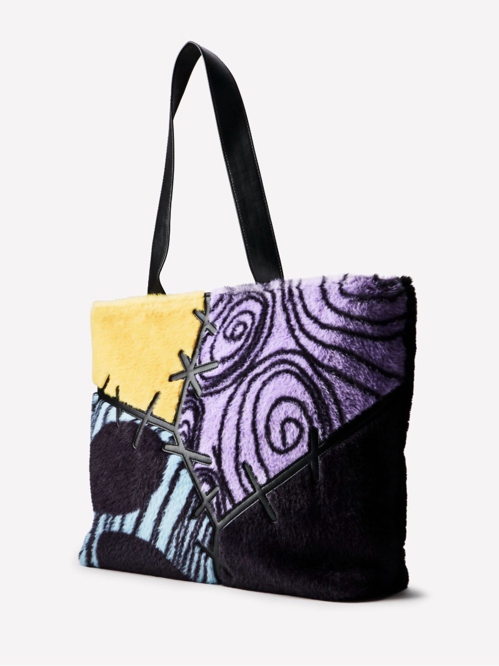 Bath & Body Works Black Faux-Fur Tote with White Skull Face - Picture 2 of 2